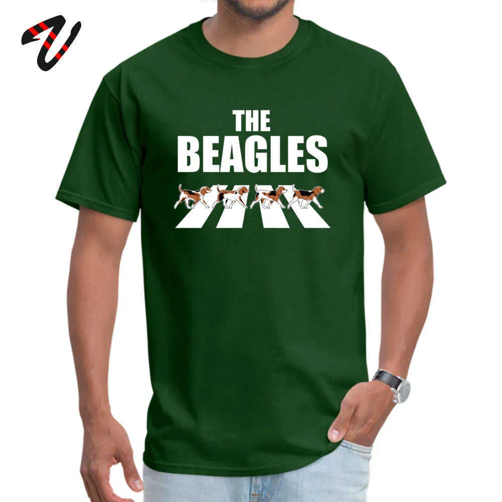 The Beagles Parody Tops Shirt Plain Round Collar Fashionable Short Sleeve 100% Cotton Men