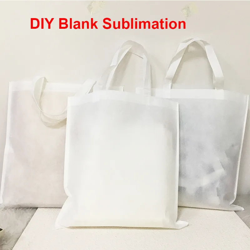 Creative Sublimation Handbag Environmental Shopping Tote Bags Non-woven Storage Bag DIY Christmas Gift Party Supplies