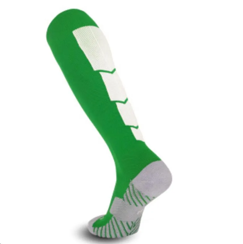 Взрослая длинная трубка утолщенное полотенце на колене дышащий износостойкий тренировочный конкурс Мужские спортивные противоскользящие футбольные чулки футбольные носки