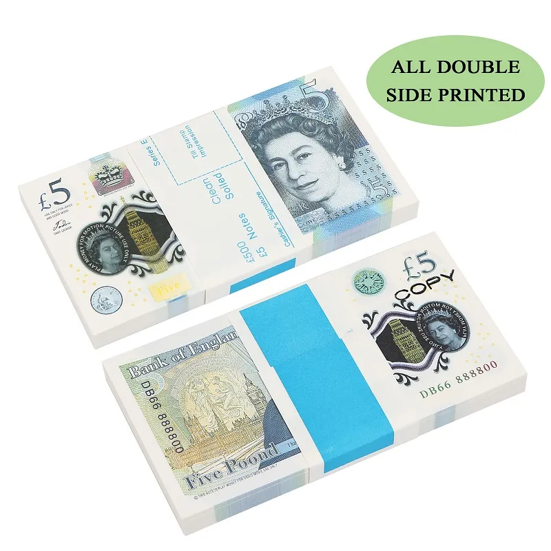 Faux argent jouet drôle réaliste livres britanniques copie GBP BRITISH ENGLISH BANK 100 10 NOTES parfait pour les films films publicitaires sociaux Me316MG48W