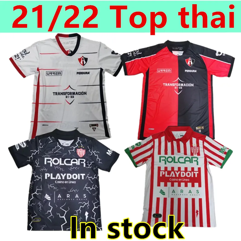 2021 2022 Club Necaxa Soccer Jerseys Atlas 21 22 Thuis weg Thailand Kwaliteit Liga MX Kit Jersey Football Uniform Overhemden Op voorraad