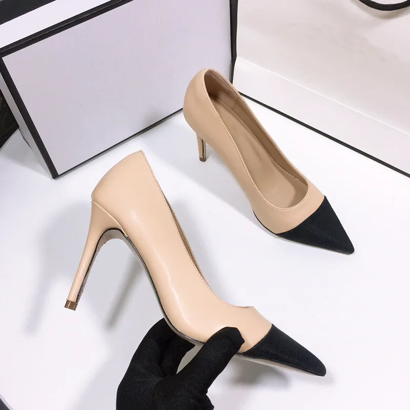 matching single shoes delicate and feminine high-heeleds women`s shoe with high-heeled temperament