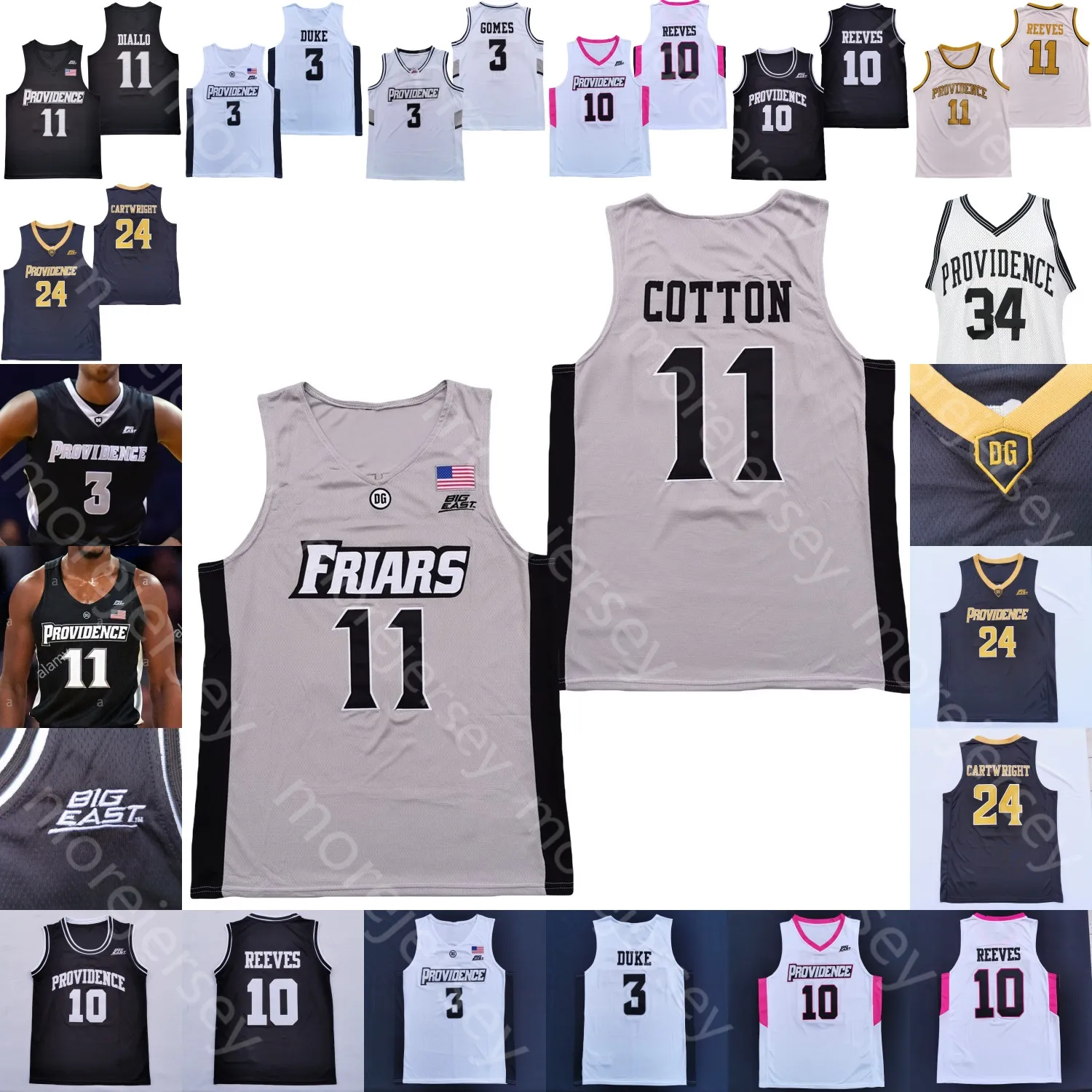 Providence Frères Basketball Jersey NCAA College Nate Watson A.J.Reeves Brycen Goodine Alyn race al Durham Noah Horchler Otis Thorpe Gomes Dunn Lenny Wilkens