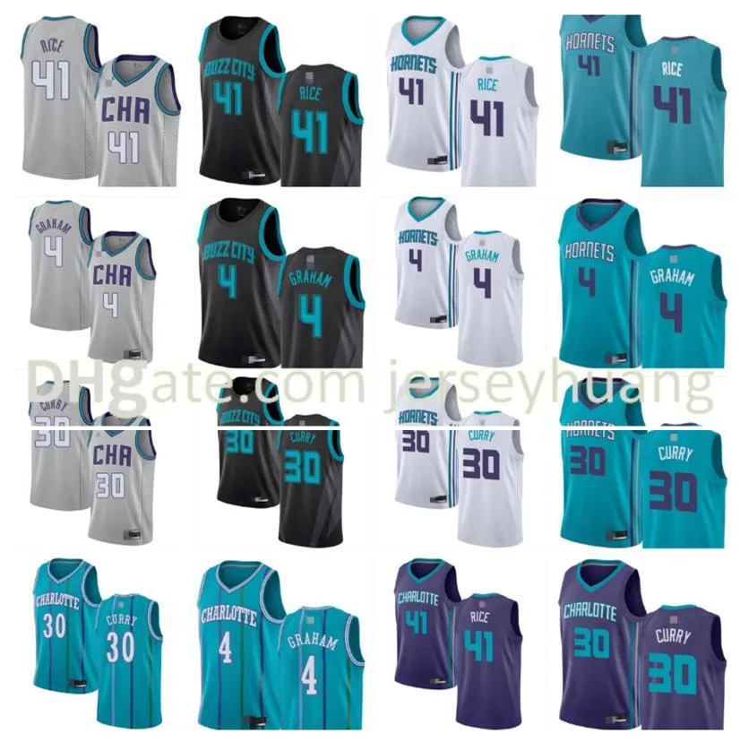 Mens Womens Youth Basketball Jersey Dell Curry 4 Devonte Graham 41 Glen Rice Green white purple custom Jerseys