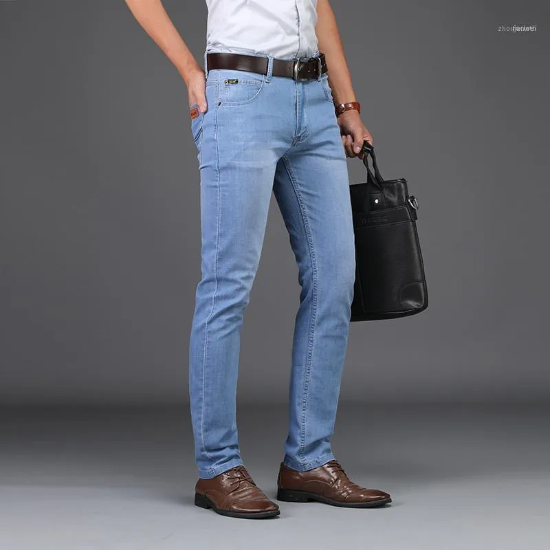 Mens Jeans 2022 Summer Business Style Utr Thin Light Fashion Male