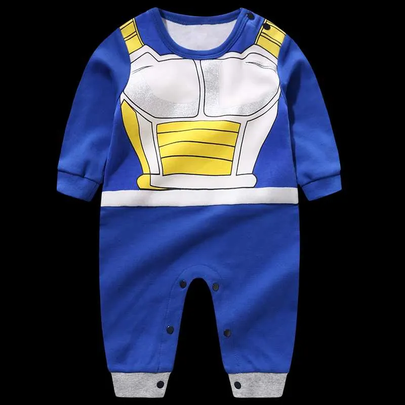 Tute Vestiti per neonati Pagliaccetti nati Tute in cotone organico Dragon DBZ Ball Z Costume di Halloween Pigiama infantile Tutina