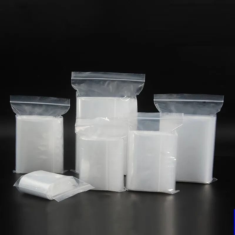 100Pcs Snack bag Zip Lock Baggies Plastic Packaging Bags Small Storage Bags  Zipper Bag Transparent bag