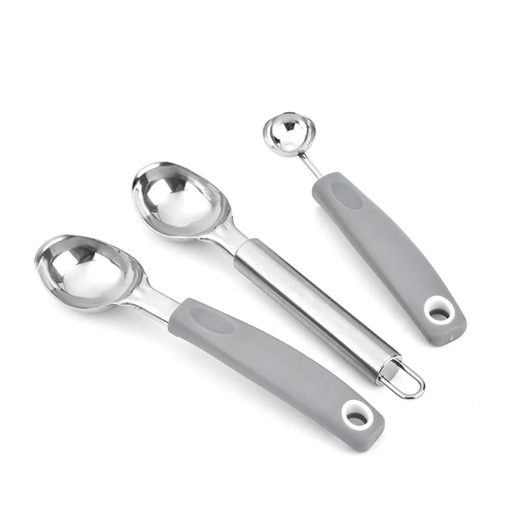 Ice Cream Stainless Steel Scoop Tool Milk Spoon Multi-Function Fruit Ball Maker Fruit Baller Kitchen Accessories Tools