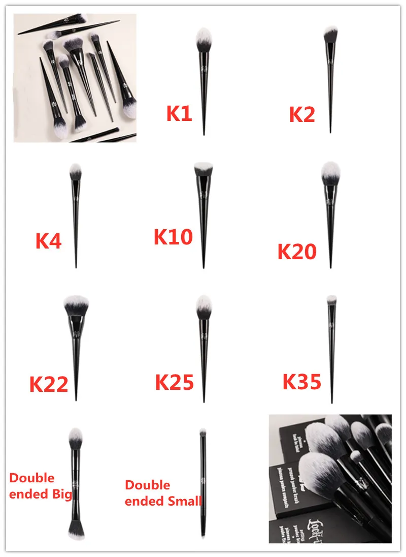 Outils de maquillage Kat Von D pinceaux professionnels fond de teint en poudre pinceaux de maquillage pinceau fard à paupières pinceau de maquillage OPP sans boîte