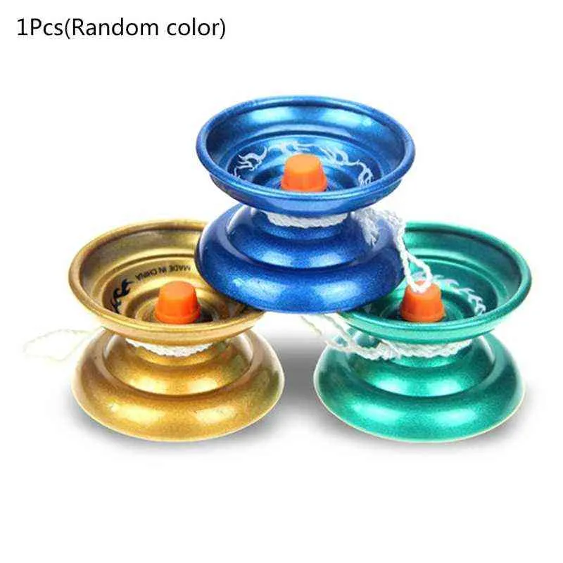 Palline YoYo professionali Lega di alluminio di alta qualità Sistema di recupero sensibile Trottole divertenti classiche Colori casuali H3CD G1125