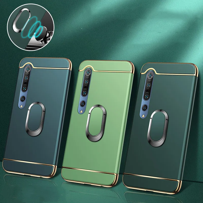 Casos para Xiaomi Redmi Nota 8 MI 10 Pro Capa Hard Phone Case 3 em 1 com Anel de Metal Ring Stand Caixa Xiomi Mi 10 Pro
