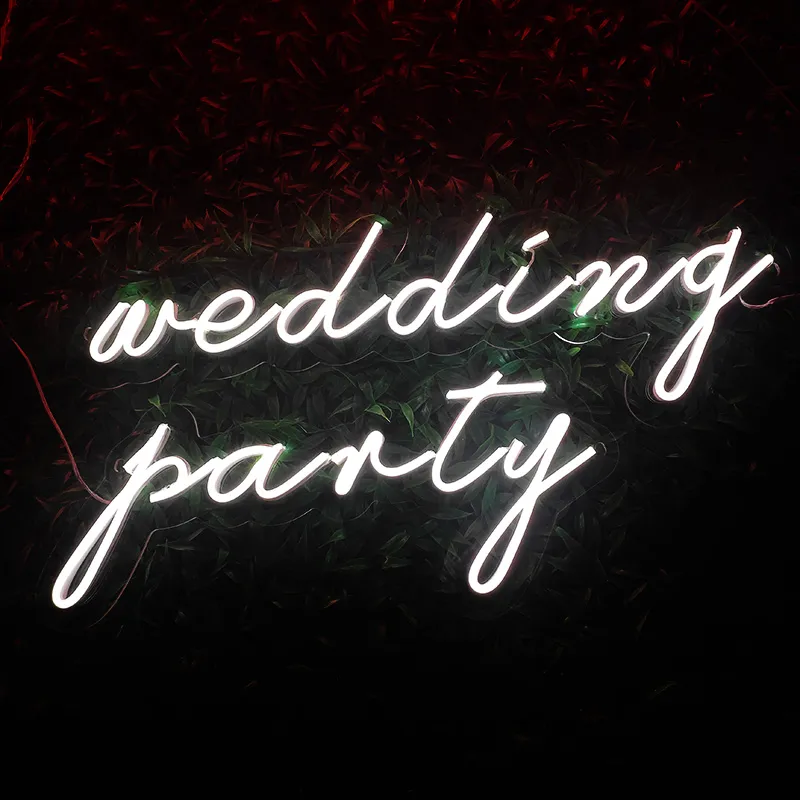 "Wedding Party" Word Teken Vijfde Kleur Aangepaste Beautaful Decoratie Wall Home Bar Public Neon Led Light 12 V Super Bright