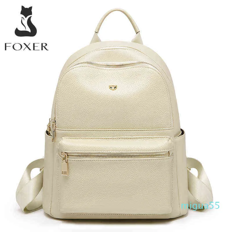 Zaino Style Foxer Nieuwe Schooltas Leisure Grote Capaciteit Dames Rugzak Hoge Kwaliteit Zachte