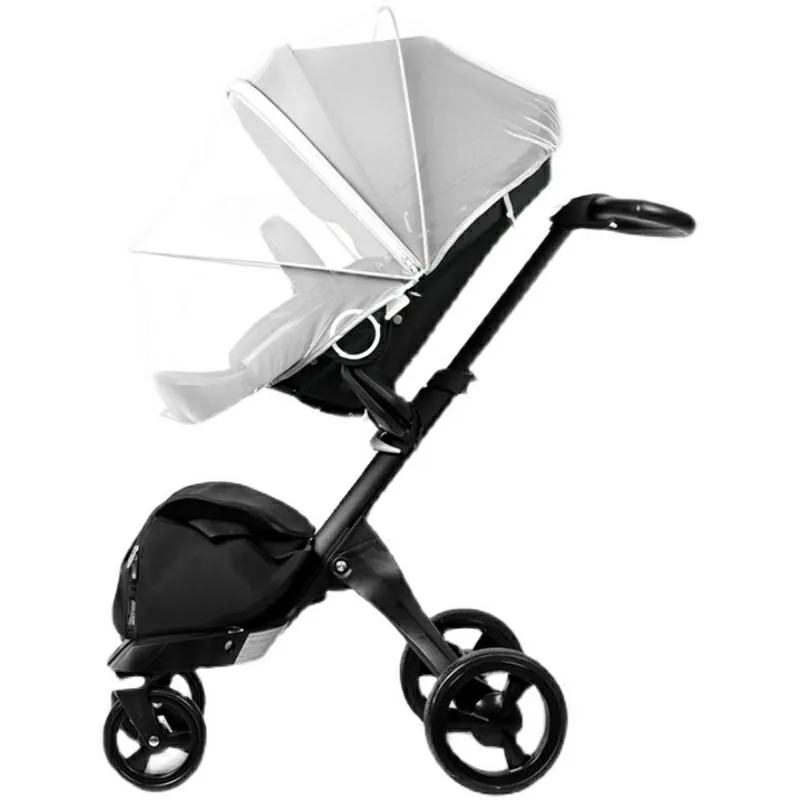 Wózki częściowe Akcesoria Moskitiera Netto dla DSLAND STOKKE Scoot Series V3 V4 V6 V6 B-BEKO Baby Trollerery Wersja niestandardowa z podwójnym zamkiem EMB