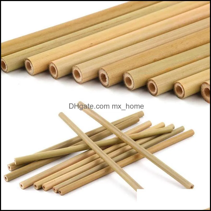 Arts and Crafts Bamboo Straw Reusable Eco Friendly Hcrafted Natural Drinking Straws Cleaning Brush OOE4181 V9G6