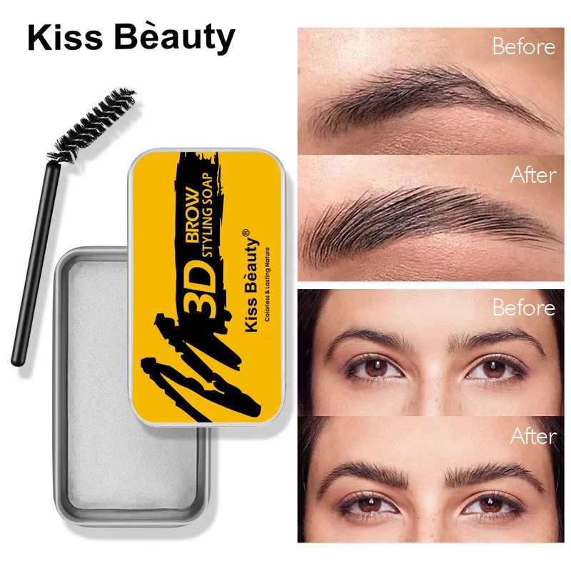 Brows Styling Soap Clear Wenkbrauw Setting Gel Brow Fix Was Waterdicht Sweat-Proof Wenkbrauwen Reparatie Vloeistof Brow Balsem Pomade Eye Make Cosmetics Kiss Beauty