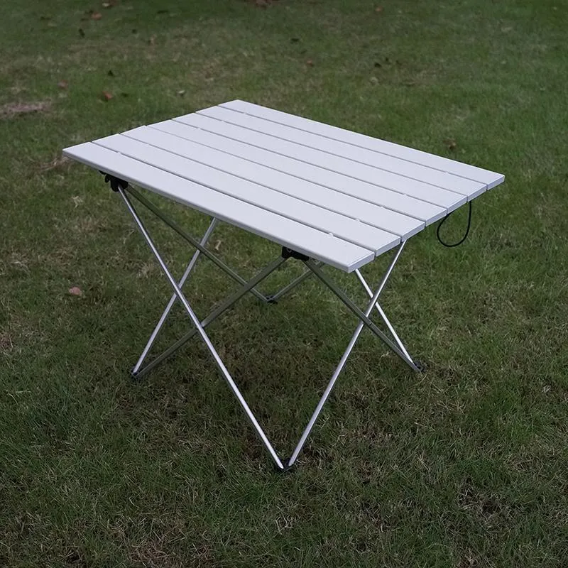 Mobilier de camp Alliage d'aluminium haute résistance portable Ultralight pliante table de camping pliable dîner extérieur pour famille pique-nique B