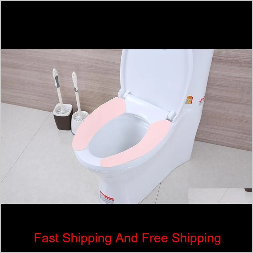 hotsale bathroom accessories colorful warmer soft comfortable washable carpet toilet seat covers sticky toilet mat overcoat 