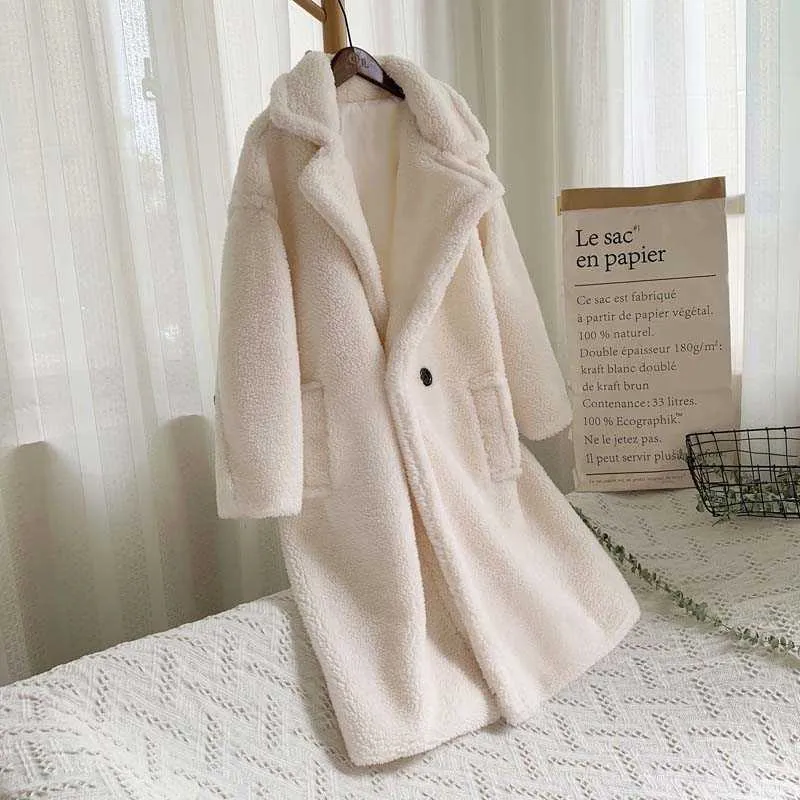 Winter Pink Long Teddy Coats And Jackets For Women Fashionable, Thick,  Warm, And Oversized Overcoat With Faux Lambswool Fur Solid Outwear 210906  From Sellerstore04, $27.76