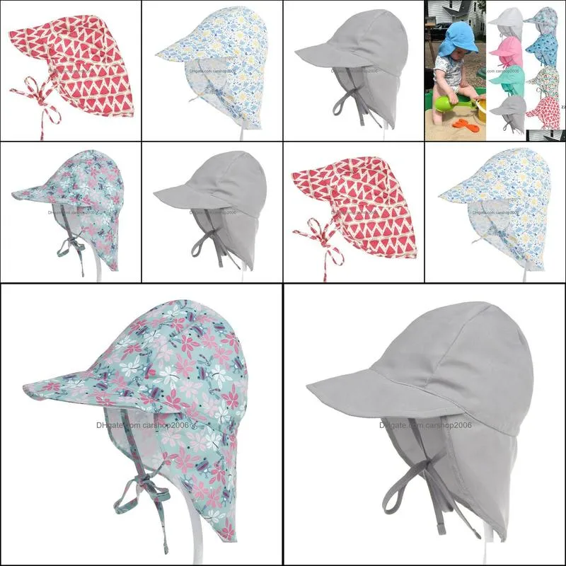 Bucket sun hat for kids Children quality floral 14 colors baby girls Grass Fisherman Straw hats HWF8662