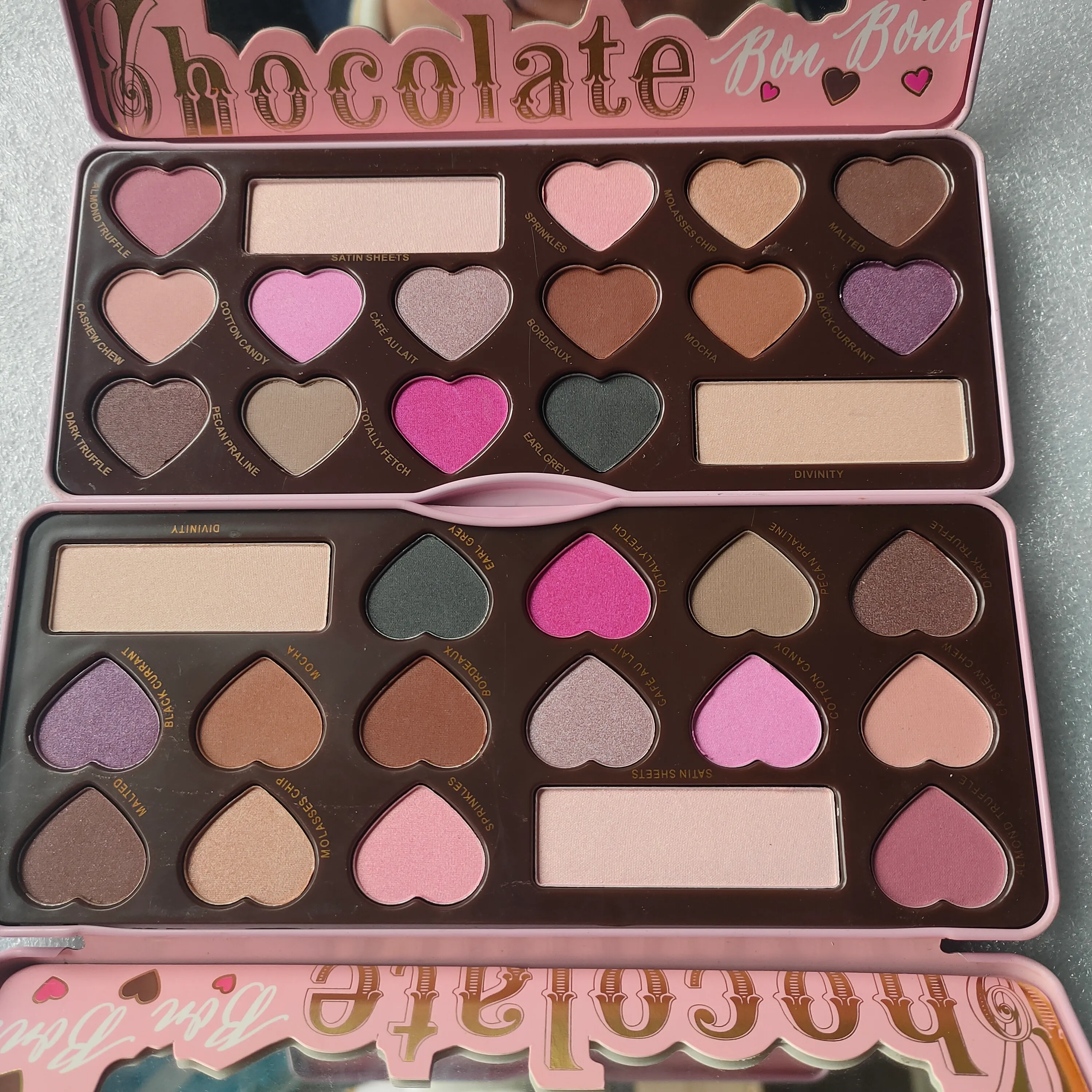 colors eye shadow palette Chocolate bon bont eyeshadow Chocolate bar semi sweet eyeshadows