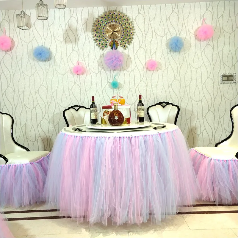 Party Decor Set: Kids Birthday Table Skirt Chair Decorations, Wedding  Banquet Table Surroundings, Celebration Atmosphere, Buy Now!