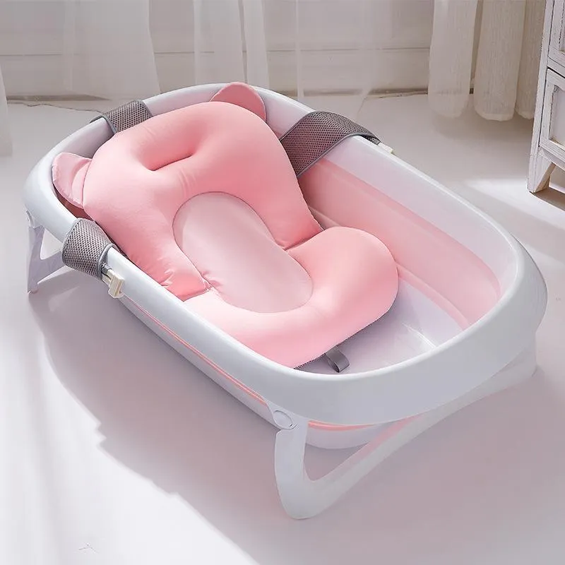 Non Slip Baby Infant Bath Tub Pad With Safety Support Cushion For