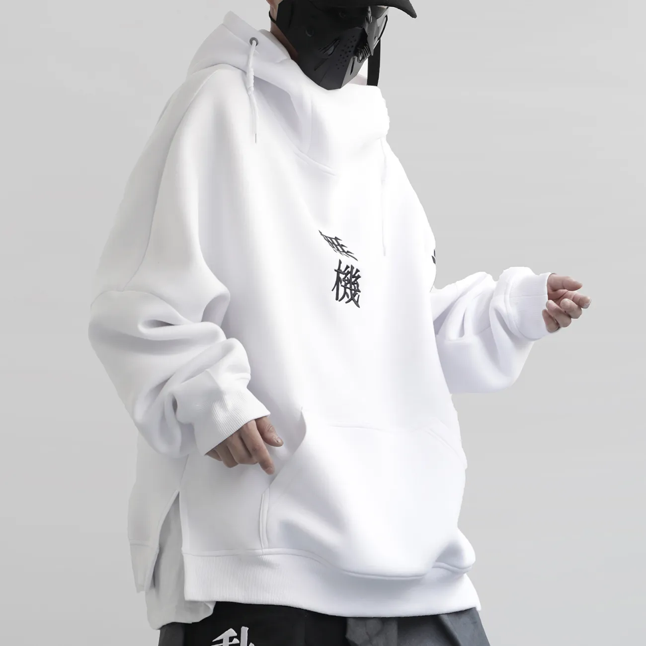 Etrarium HAKUGEI Hoodie ホワイト Y2K Hoodie Cyber Grunge Alt Clothes Graffiti Jacket Zip Up