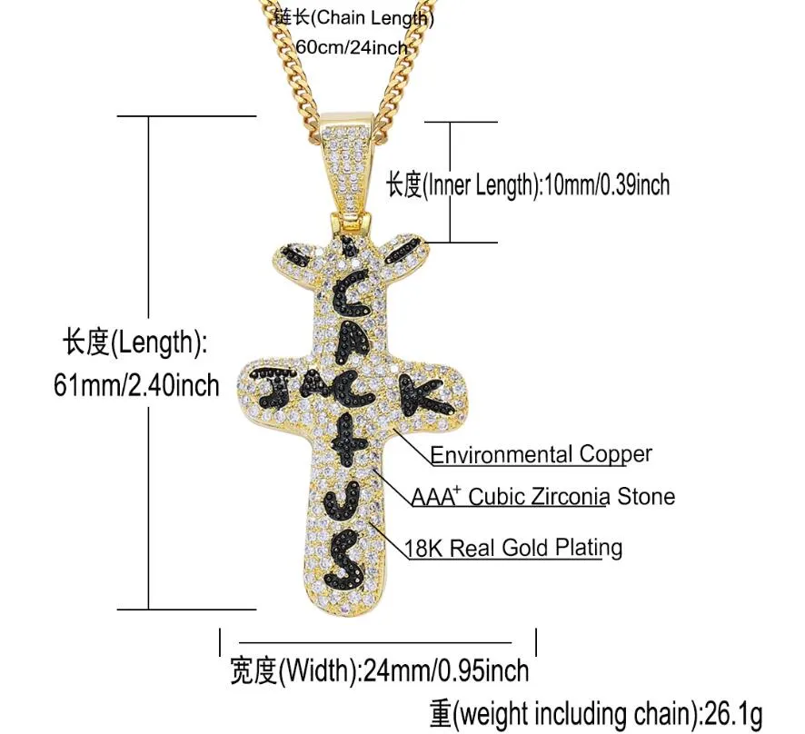 Travis Scott Cactus Jack St Michael Pendant Hip Hop Style, Gold/Silver  Plated With Rope Chain For Mens Bling Jewelry From Sgzit, $26.71 |  DHgate.Com
