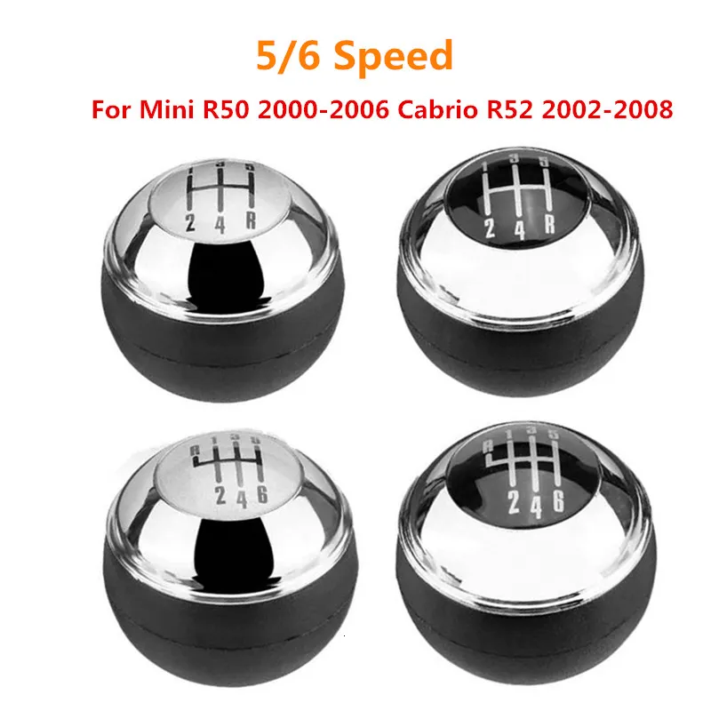 5/6 Speed Manual Car Gear Shift Knob Shifter Lever Handle Ball Round For Mini R50 2000-2006 Cabrio R52 2002-2008 25117542278