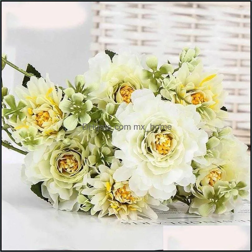 Decorative Flowers & Wreaths Colors Of Artificial Imitation Parland Dahlia Wedding Home Wall Decorate DIY Flower Balls,el Party FL0013