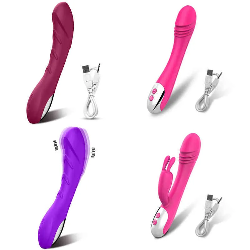 여성 실리콘 방수 10 모드 Clitoris 마사지 여성의 자위 섹스 토이 220107에 대한 Nxy Vibrators G 스팟 딜도