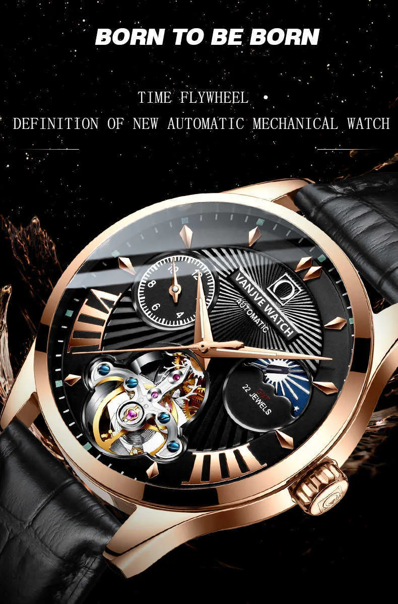 LOUIE JUELEN Top Brand Men Mechanical Watch Luxury Automatic Stainless ...