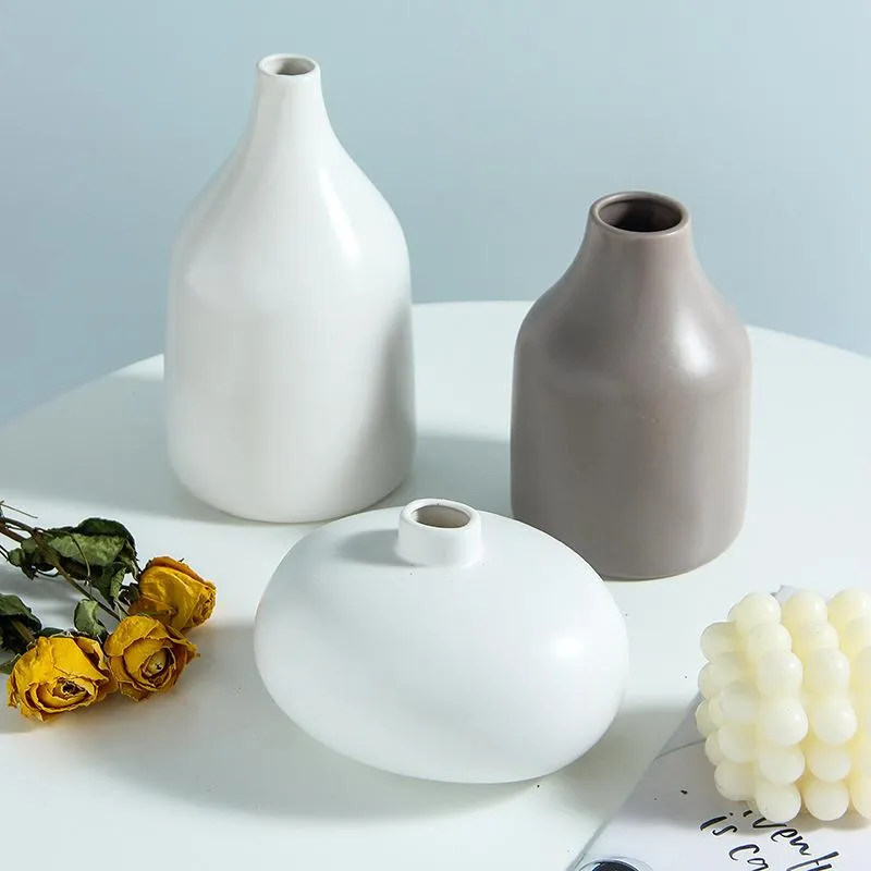 Vases Ceramic Vase Hydroponic Flower Crafts Living Room Countertop Arrangement Container Simple Wedding Decoration