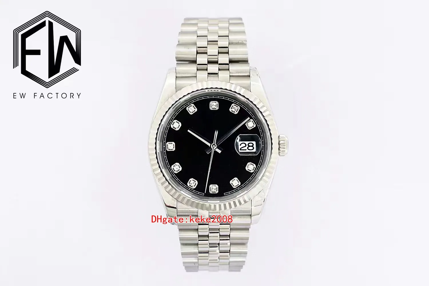 トップEW男性の腕時計腕時計36mm 126234ステンレス904LブラックブルーダイヤモンドダイヤルJubileeブレスレットETA 3235運動機械自動メンズUnisex Watch