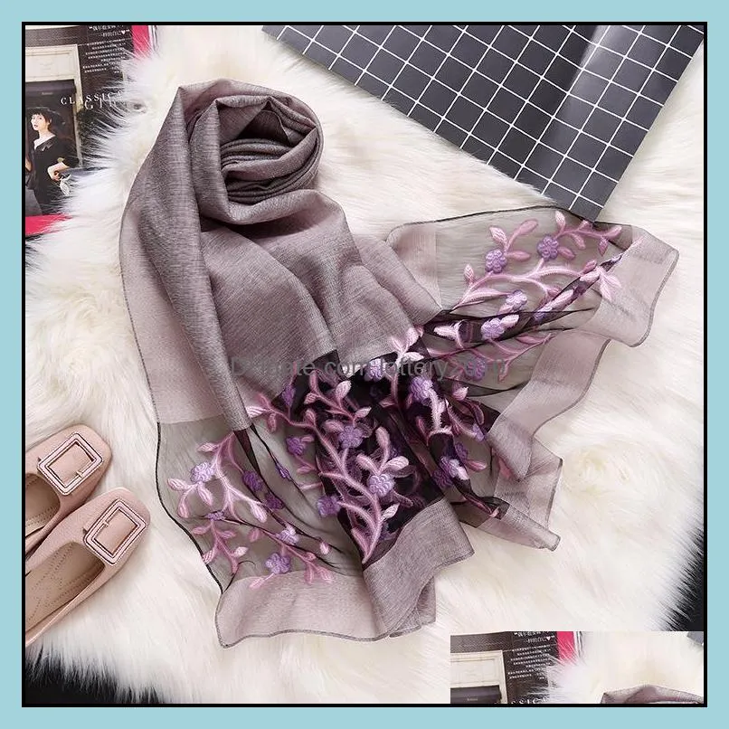 Autumn and winter scarf female cutout cut flower scarf spring summer travel sunscreen shawl imitation silk and wool beach towel1