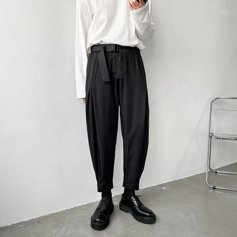 Erkek Pantolon 2021 Yaz Gevşek Katı Renk Rahat Streetwear Slim Fit Moda Eğilim Pantolon Gri / Siyah / Khaki Suit M-3XL