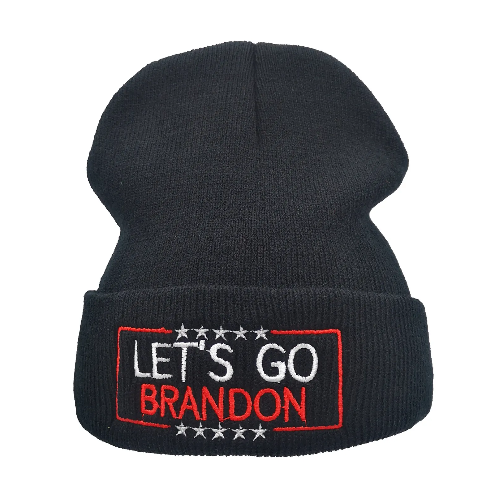 Brandon Beanie Winter Hats 니트 모직 자 수 모자 대통령 선거 따뜻한 모자 남성 여성