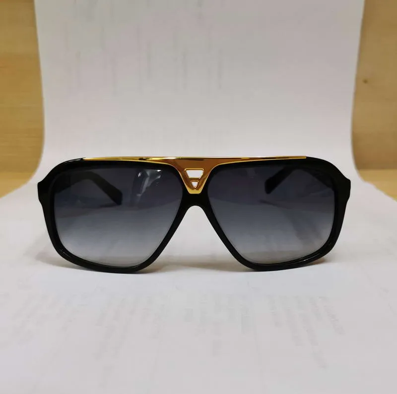 Lunettes de soleil Evidence Gold Metal Black/Grey Gradient Lenses Fashion Classic Lunettes de soleil pour hommes Accessoires Look Good UV400 Protection Eye Wear with Box