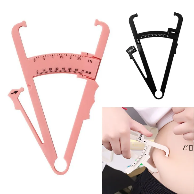 Personal Body Fat Caliper Skin Analyzer Measure Charts Fitness Slim Keep Health Tester Lost Weight Monitor Sebum Meter Folder RRA10392