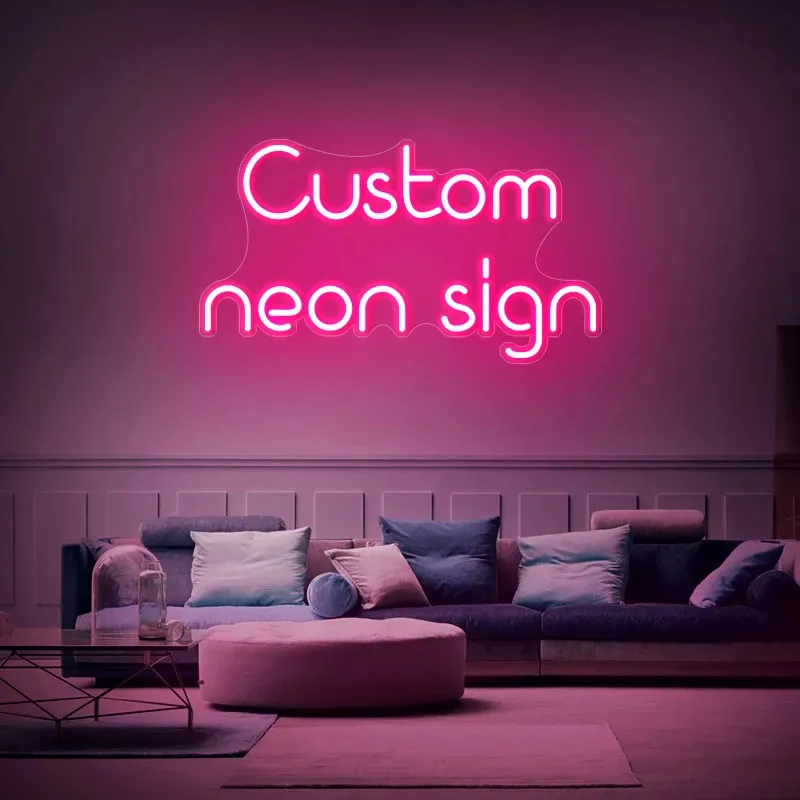 Custom Neon Sign Led Light Lamp Room Logo Decor Private Customized Neons Lights Sign For Wedding Party Birthday Shop Store Name De268R