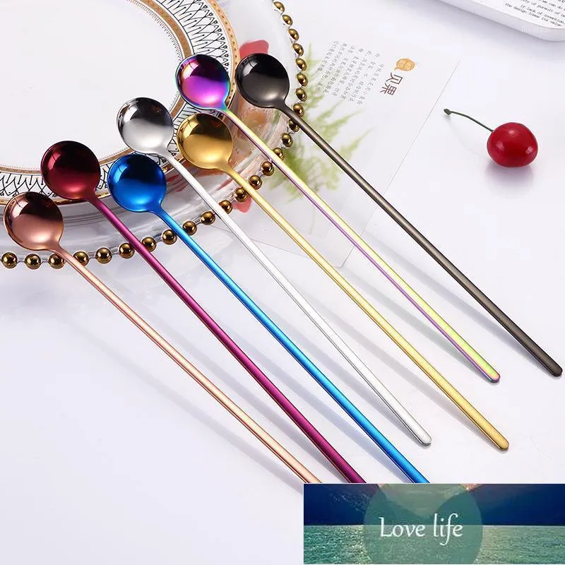 1pcs 24cm Long Handled Stainless Steel Coffee Spoon Tableware Ice Cream Dessert Table Spoon for Picnic Kitchen Accessories1 Factory price expert design Quality