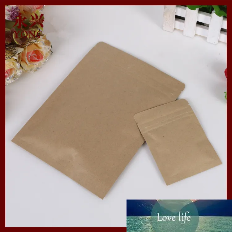 20 * 30 30 pcs Brown Self Kraft Sacos Versão Plana para Presentes Doces e Doces Comida Tea Jóias Retail Package Papel