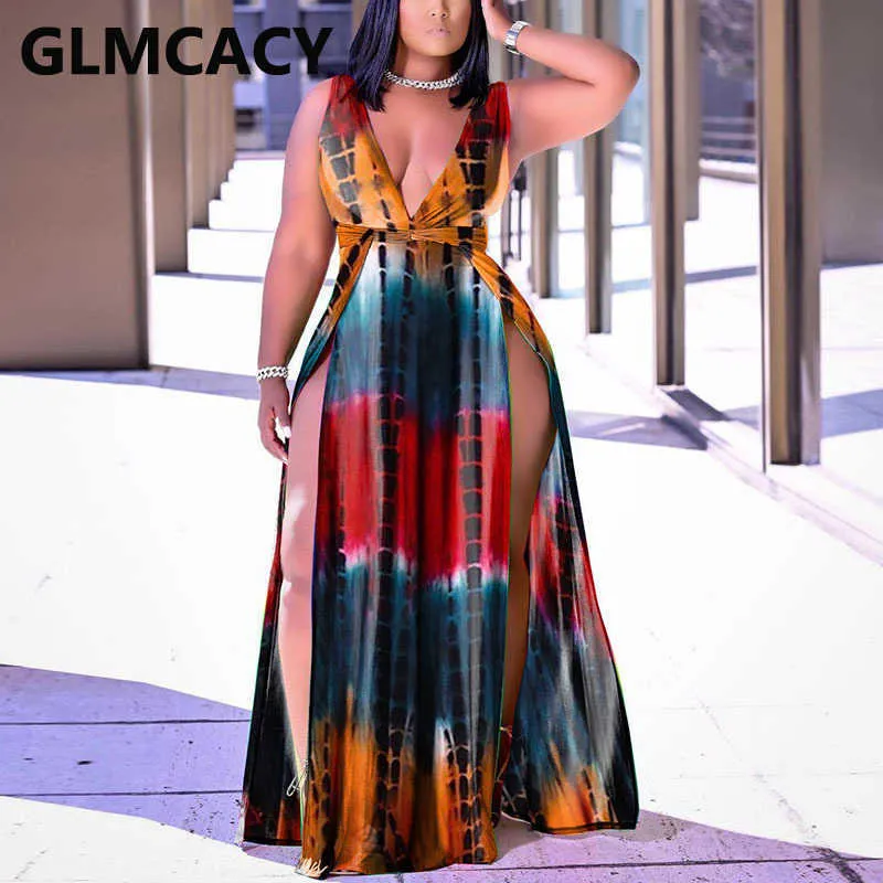 Sleeveless V Neck High Slit Maxi Dress Floor-Length Chiffon Evening Dress  for Women from Dhgate Basic & Casual Dresses - price 47.49