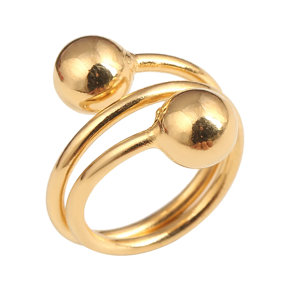 Anello da dito da donna con sfera di perline Anelli d'amore di fidanzamento per feste di matrimonio in oro per San Valentino