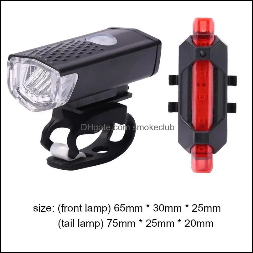 LED Bicycle Headlight Front Lamp USB Rechargeable MTB Mountain Bike Taillight Rear Lamp Front Back Headlight Cycling Equipment1
