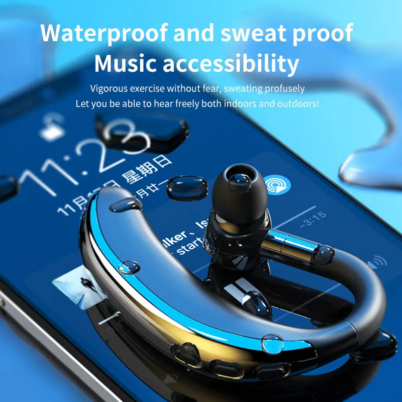 T200 Bluetooth Headphones Trådlöst headset Handsfree Blue Tooth Earphones Legend Stereo Wire mindre öronproppar för iPhone Samsung Gratis DHL