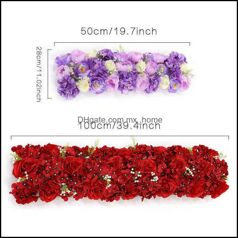 Decorative Flowers Kunstmatige Bloemstuk Zijde Gypsophila Babysbreath Bloem Rij Decor Voor Wedding Achtergrond Party Levert Props 50/100 Cm