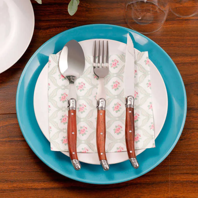 24pcs wood handle steak knife set (10)