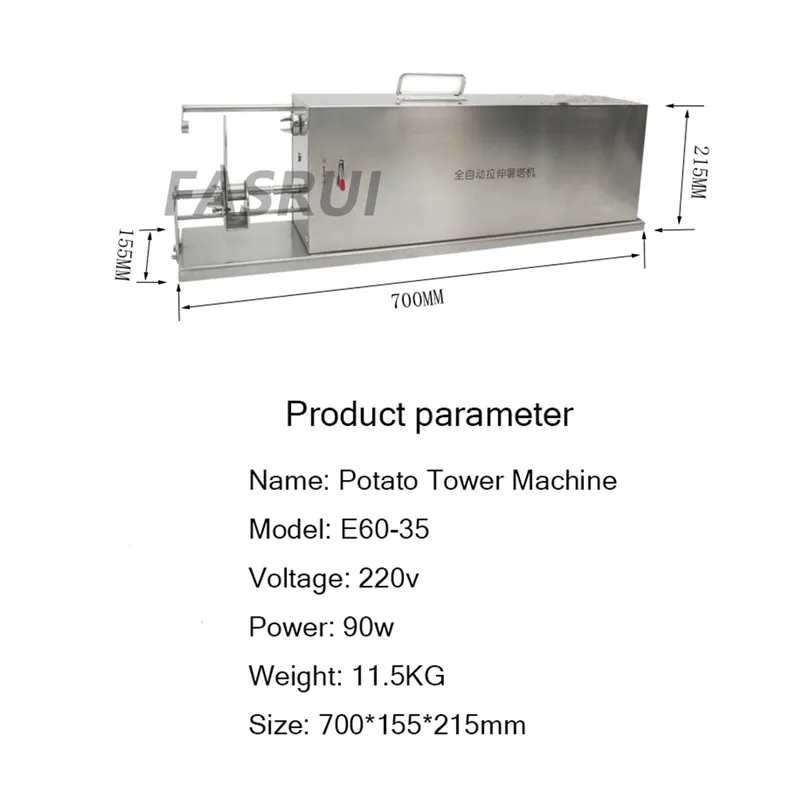 Quality Electric Tornado Potato Slicer Spiral Potato Machine Cutter  Stainless Steel 220V From Maiou, $647.84
